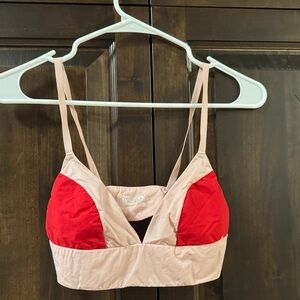 Stance red/blush pink bralette size small